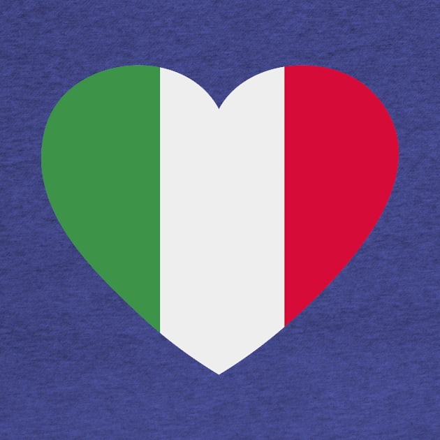 I Love Italy // Heart-Shaped Italian Flag by SLAG_Creative